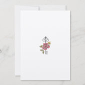 Wees niet te laat  Alice in Wonderland Wedding Kaart (Achterkant)