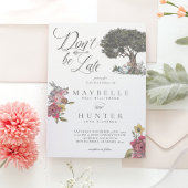 Wees niet te laat  Alice in Wonderland Wedding Kaart