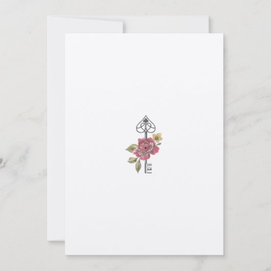 Wees niet te laat  Alice in Wonderland Wedding Kaart (Achterkant)