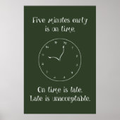 Wees niet te laat! Classroom Poster (Voorkant)