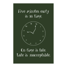 Wees niet te laat! Classroom Poster