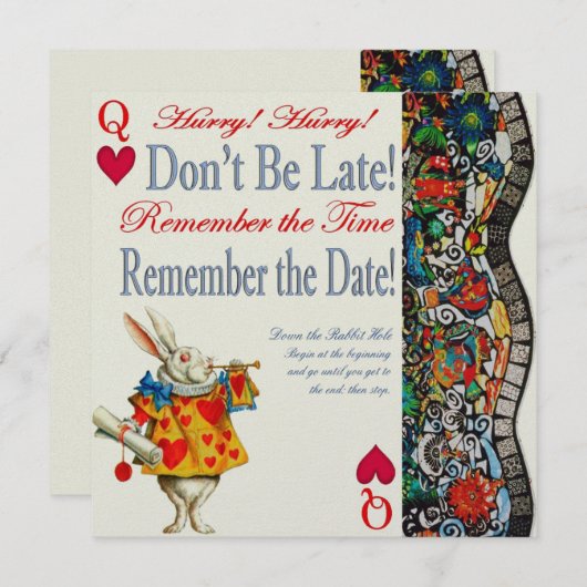 Wees niet te laat! kaart (Voorkant / Achterkant)