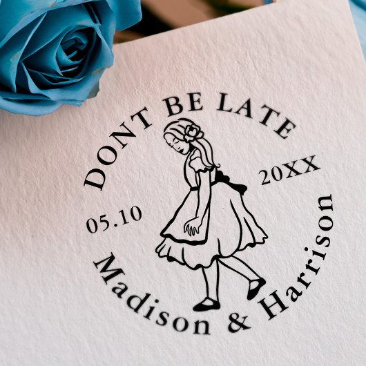 Wees niet te laat voor Alice in Wonderland. Zelfinktende Stempel