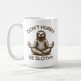 Wees niet te snel Slothy Life Advies Vreedzame lui Koffiemok