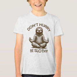 Wees niet te snel Slothy Life Advies Vreedzame lui Tri-Blend Shirt