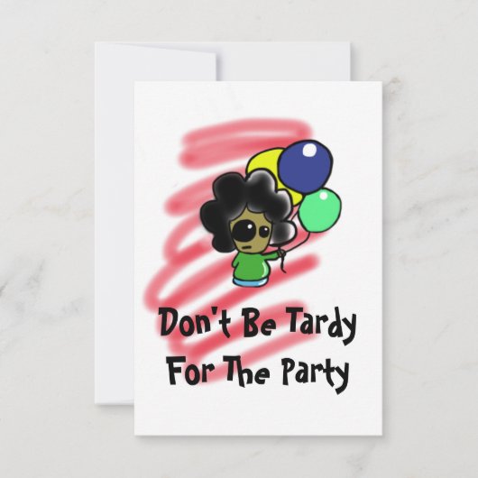 Wees niet te vroeg voor de partijintroductie kaart (Voorkant)