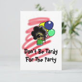 Wees niet te vroeg voor de partijintroductie kaart (Staand voorkant)