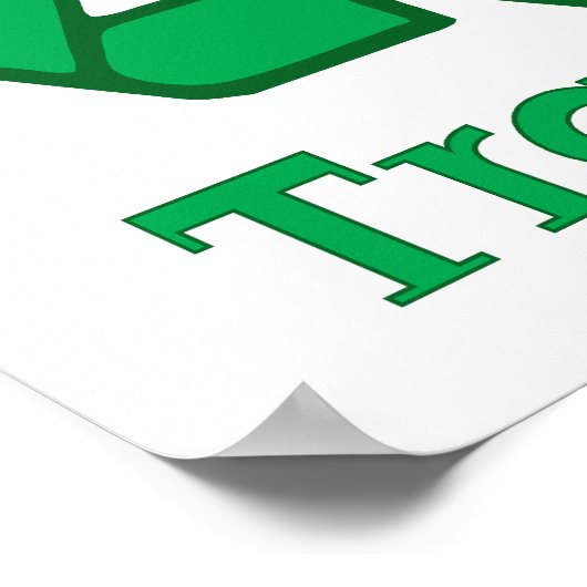 Wees niet trashy Earth Day Poster (Hoek)