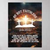 Wees niet trouw Johannes 20:27 Bijbelvers |verhoud Poster (Voorkant)