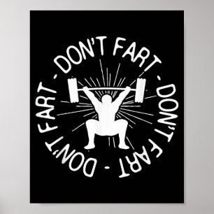 Wees niet ver grappige fitness gym cadeau poster