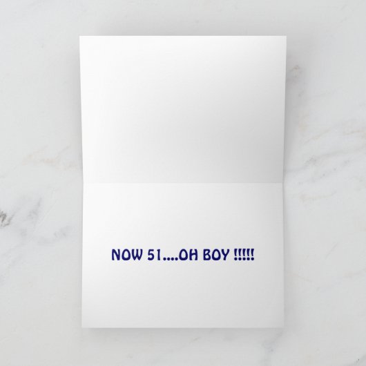 WEES NIET VERDRIETIG 50 IS NIET ZO SLECHT-51 OH JO KAART (Binnen)