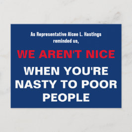 Wees niet vies van arme mensen briefkaart