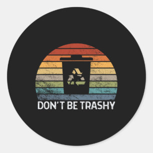 Wees niet vuile milieu-Natuur recycling RET Ronde Sticker