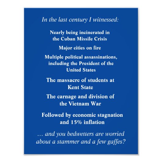 Wees niet zo bang om Joe Biden te steunen Foto Afdruk (Voorkant)