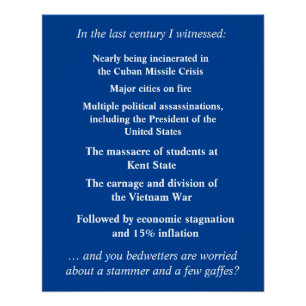 Wees niet zo bang om Joe Biden te steunen Perfect Poster