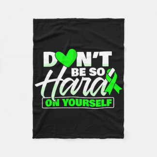 Wees niet zo moeilijk voor mentale gezondheid vrou fleece deken