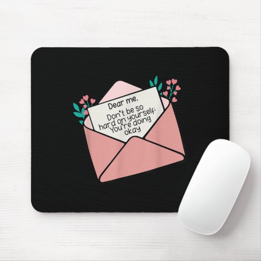 Wees niet zo streng voor jezelf, integratie quo muismat (Met muis)