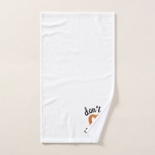 Wees niet zout grappig pretzel pun bad handdoek (Handdoek)