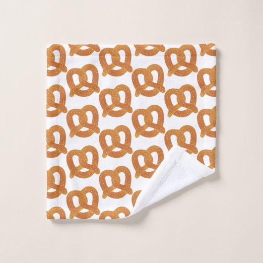 Wees niet zout grappig pretzel pun bad handdoek (Wasdoekje)