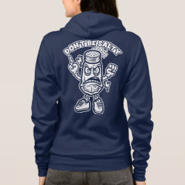 Wees niet zout, grappige illustratie hoodie