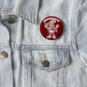 Wees niet zout, grappige illustratie ronde button 5,7 cm (In situ)