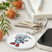 Wees niet zout, grappige illustratie sleutelhanger (Voorkant Rechts)