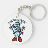 Wees niet zout, grappige illustratie sleutelhanger (Achterkant)