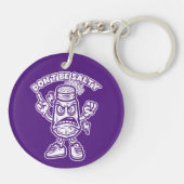 Wees niet zout, grappige illustratie sleutelhanger (Achterkant)