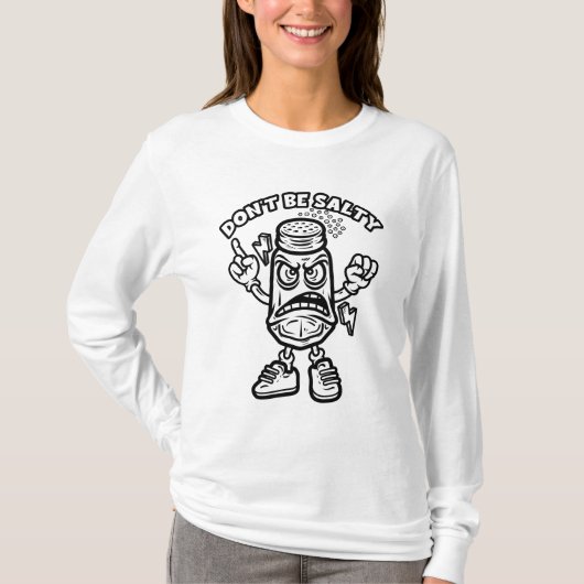 Wees niet zout, grappige illustratie t-shirt (Voorkant)