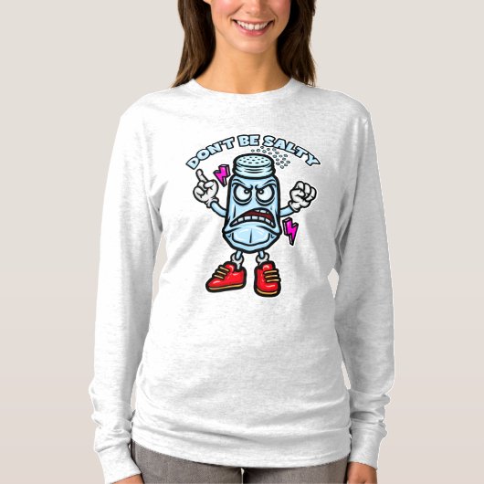 Wees niet zout, grappige illustratie t-shirt (Voorkant)