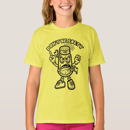 Wees niet zout, grappige illustratie t-shirt (Voorkant)