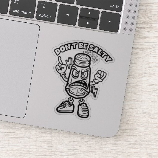 Wees niet zout sticker (Detail)