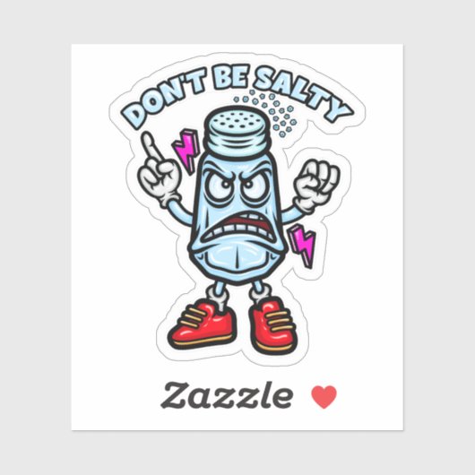 Wees niet zout sticker (Vel)