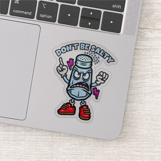 Wees niet zout sticker (Detail)
