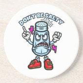 Wees niet zout zandsteen onderzetter (Voorkant)