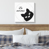 Wees nieuwsgierig canvas afdruk (Insitu (Slaapkamer))