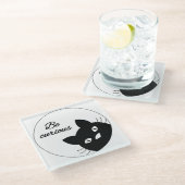 Wees nieuwsgierig glazen onderzetter (Schuin)