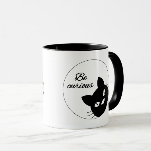 Wees nieuwsgierig mok (Voorkant rechts)