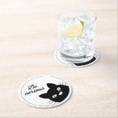 Wees nieuwsgierig ronde kartonnen onderzetter (Insitu)