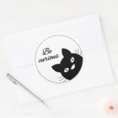 Wees nieuwsgierig ronde sticker (Envelop)