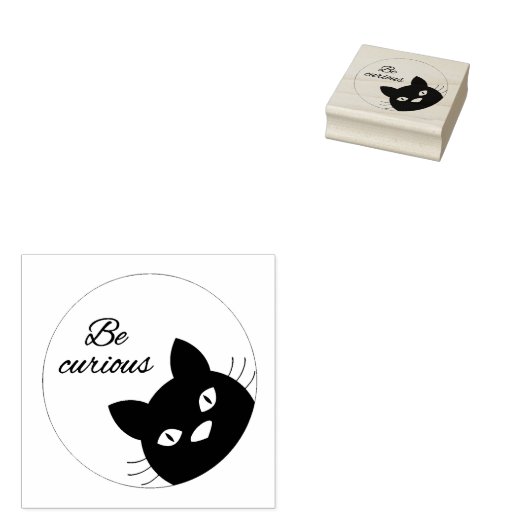 Wees Nieuwsgierig Rubberstempel (Gestempeld)