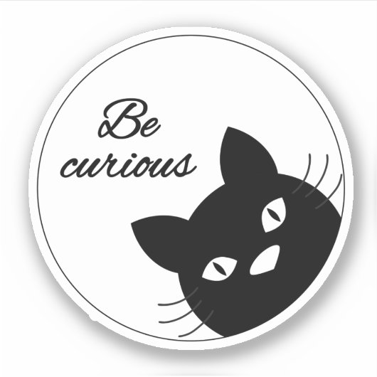 Wees nieuwsgierig sticker (Voorkant)