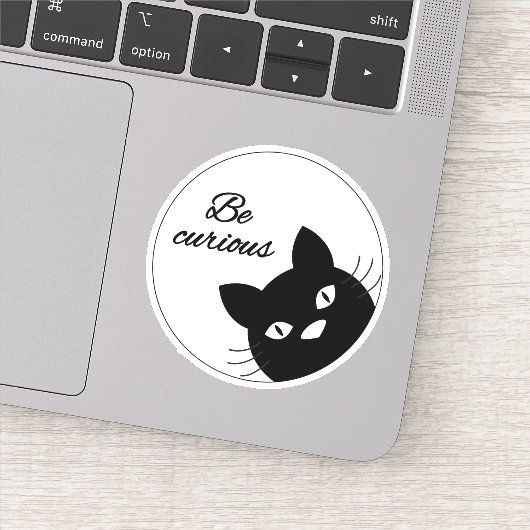 Wees nieuwsgierig sticker (Detail)