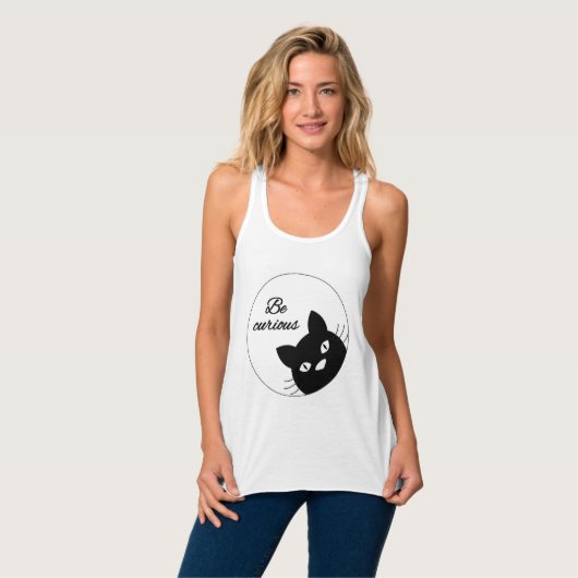 Wees nieuwsgierig tanktop (Volledige Voorkant)