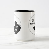 Wees nieuwsgierig tweekleurige koffiemok (Center)