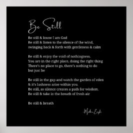 Wees nog steeds bekend gedicht zwart witte muur ku poster