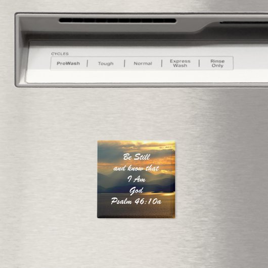 Wees nog steeds Christelijk, Psalm 46:10 Bijbelver Magneet (Insitu (Vaatwasser))