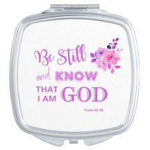 Wees nog steeds Christelijk Quote Paarse Roze Bloe