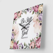 Wees nog steeds een goede bloemist vierkante klok (Hoek)