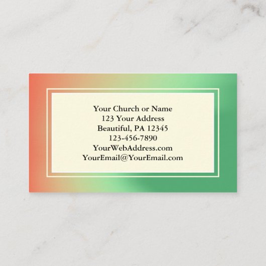 Wees nog steeds en weet dat ik een vriendenkerefam visitekaartje (Achterkant)